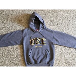 Vintage UNC Greeley Bears Hoodie Sweatshirt Womens Small Sewn Letters NCAA Gray